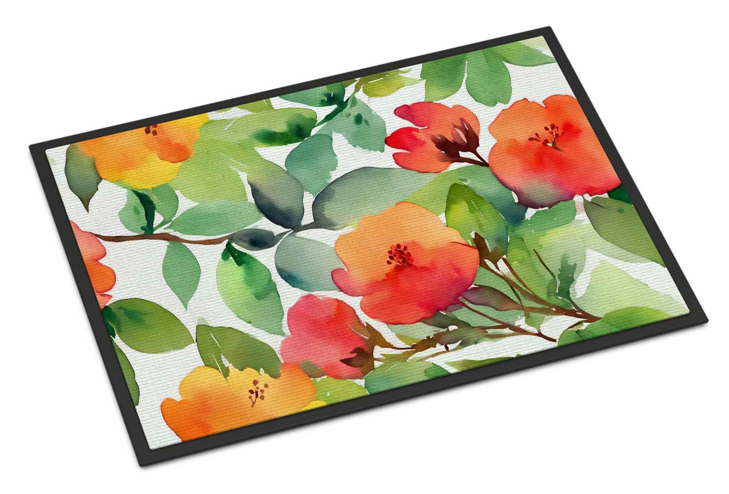 Connecticut Mountain Laurels in Watercolor Doormat